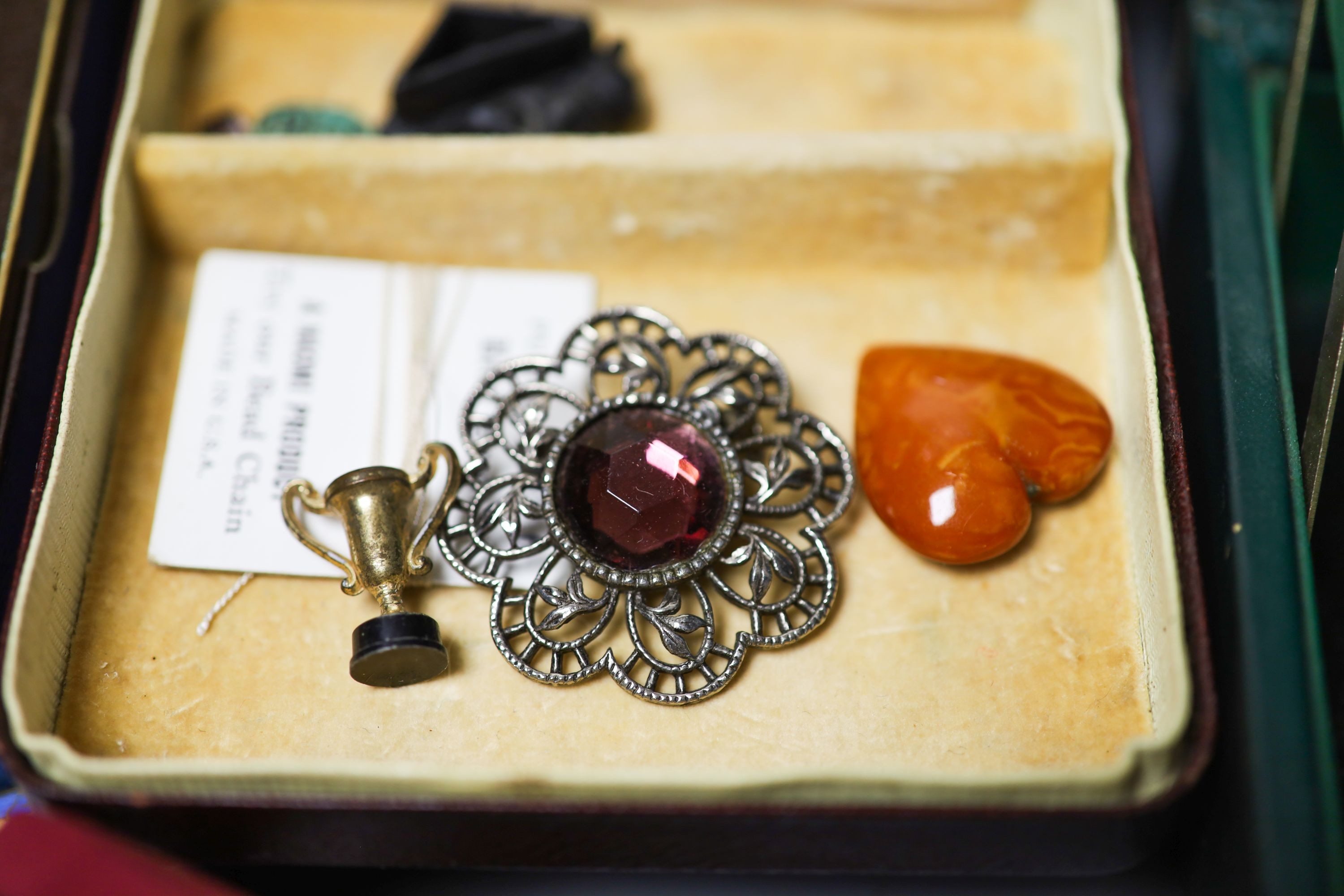 A large group of assorted costume jewellery.